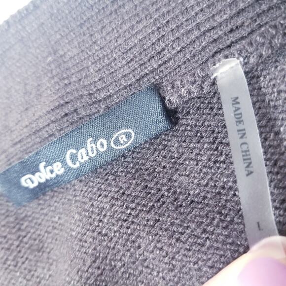 Dolce Cabo Knit Wool Cashmere Blend Chains Jeweled Cardigan - Picture 3 of 14